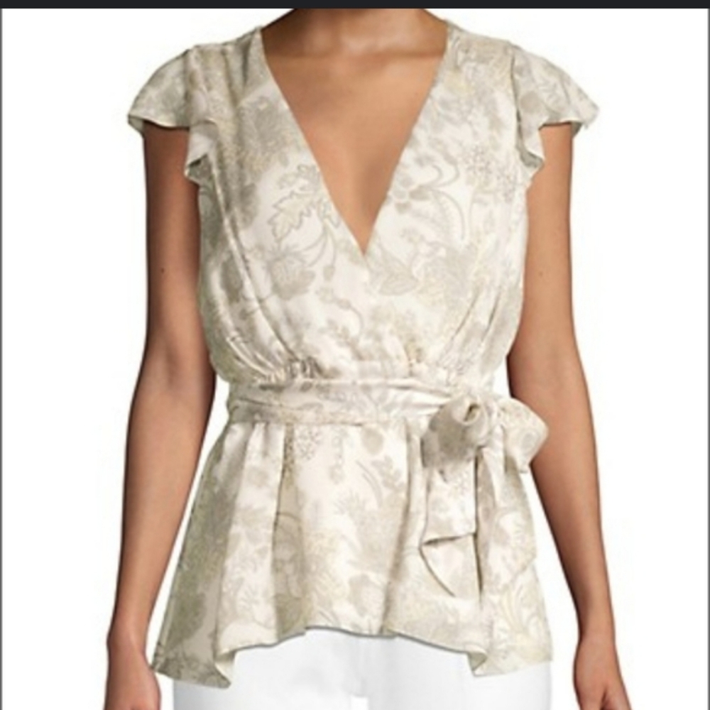 💜NWT Elie Tahari Rubi Blouse size Large